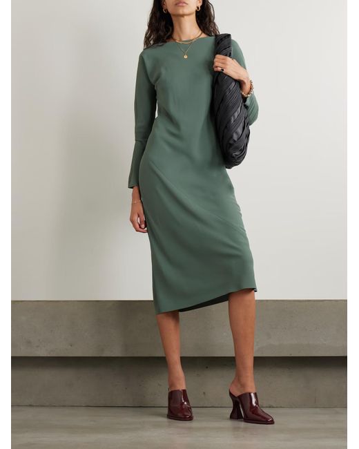 Dries Van Noten Green Patchwork Dress