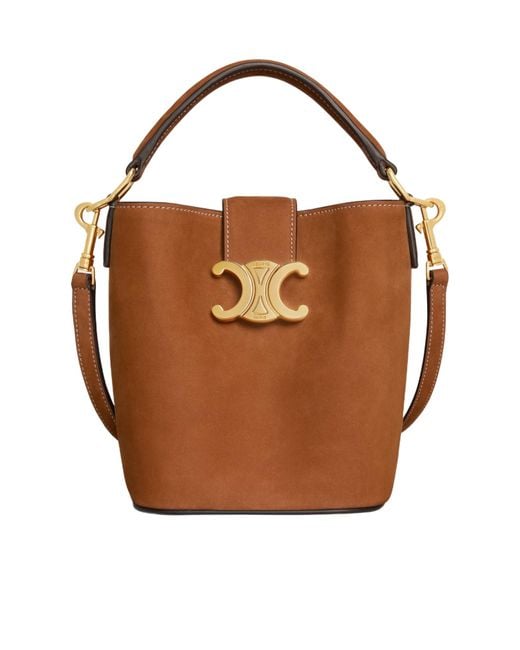 Céline Brown Mini Bucket Louise