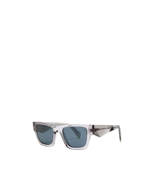 Prada White Square-Frame Sunglasses