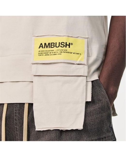 Ambush White Short-Sleeved T-Shirt for men