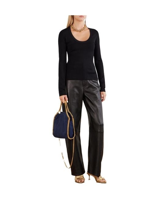 Stella McCartney Black Scoop Neck Knitted Top