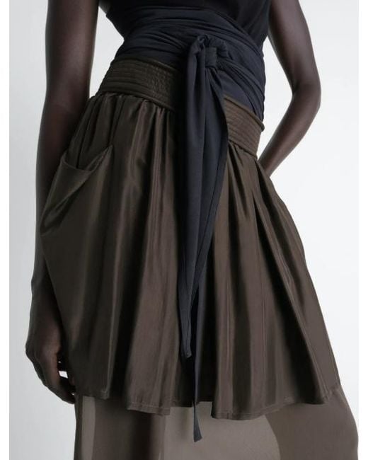 Lemaire Gray Pockets Draped Asymmetric Skirt