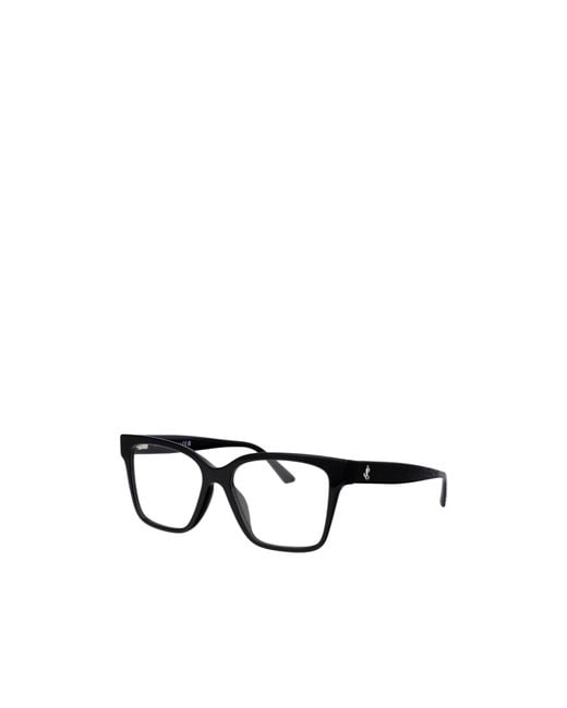 Jimmy Choo Metallic Eyewear Square Frame Glasses