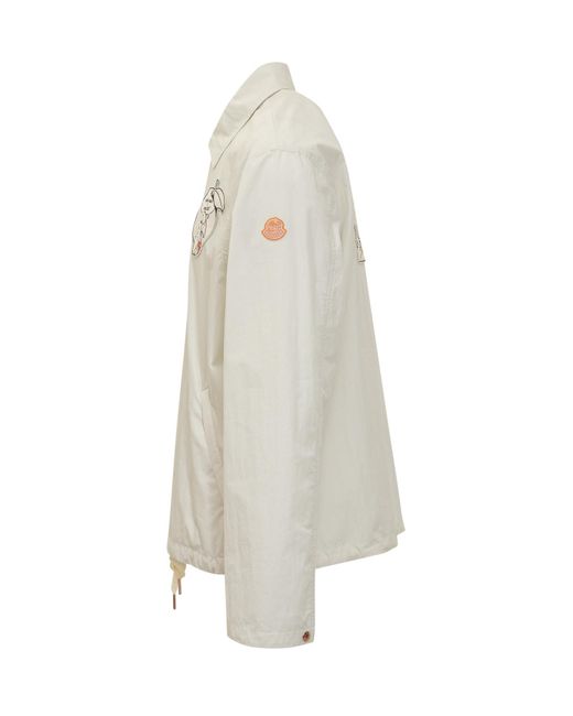 Moncler White Long Sleeve Casual Jacket for men