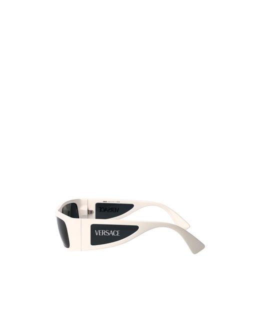 Versace White Logo Sunglasses for men