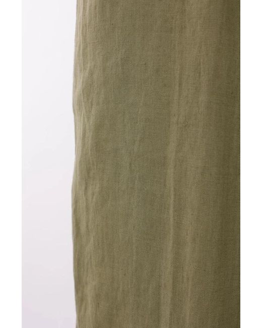 Aspesi Green Linen Trousers