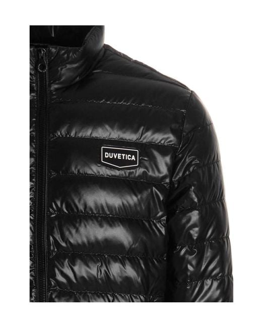 Duvetica Black Logo Down Jacket for men