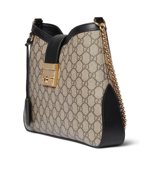 Gucci Gray Padlock Gg Medium Shoulder Bag