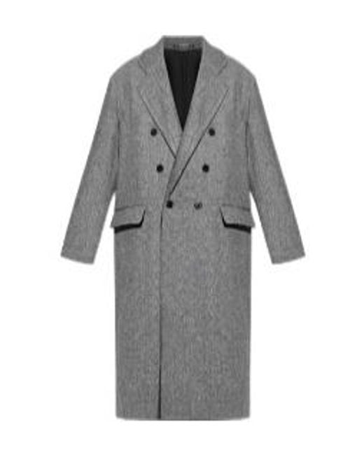 AllSaints Gray Ezra Herringbone Coat for men