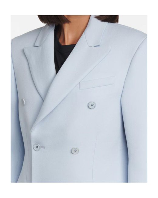 Wardrobe NYC Blue Double-Breasted Coat