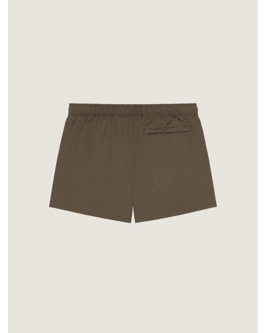 Givenchy Brown Swim Shorts With Paris Embroidery for men