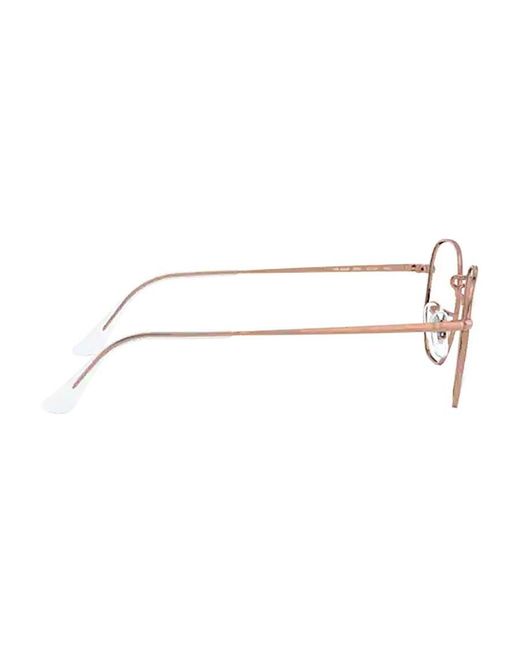 Ray-Ban White Hexagonal Frame Glasses for men