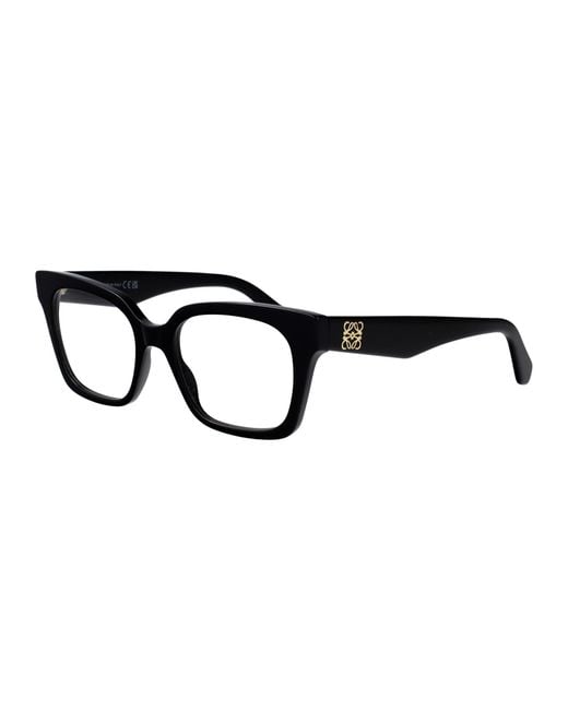 Loewe White Rectangle Frame Glasses