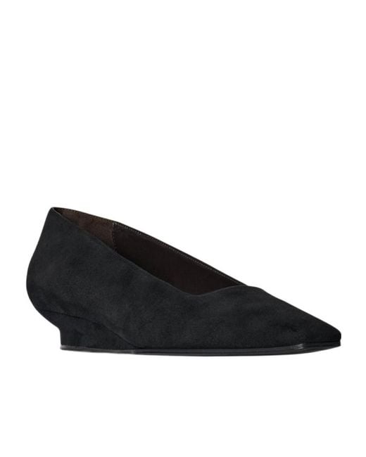 The Row Black June Wedge Heel