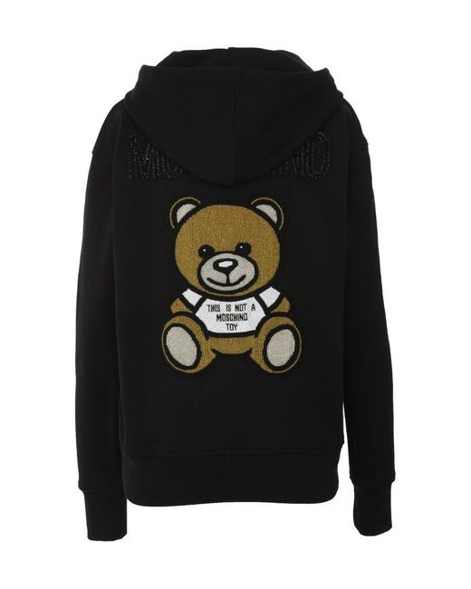 Moschino Black Beaded Teddy Bear Casual Jacket