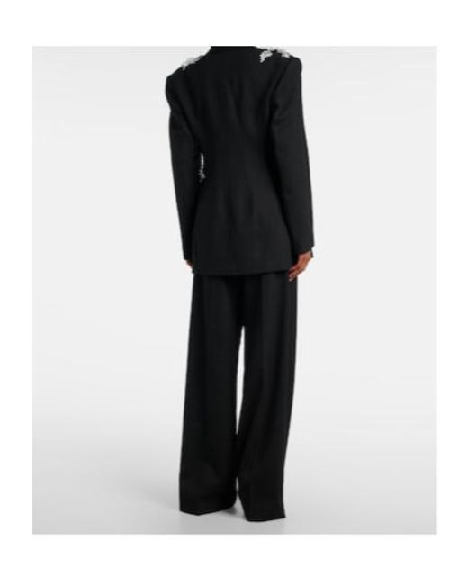 Rebecca Vallance Black Danna Floral-Appliqué Blazer