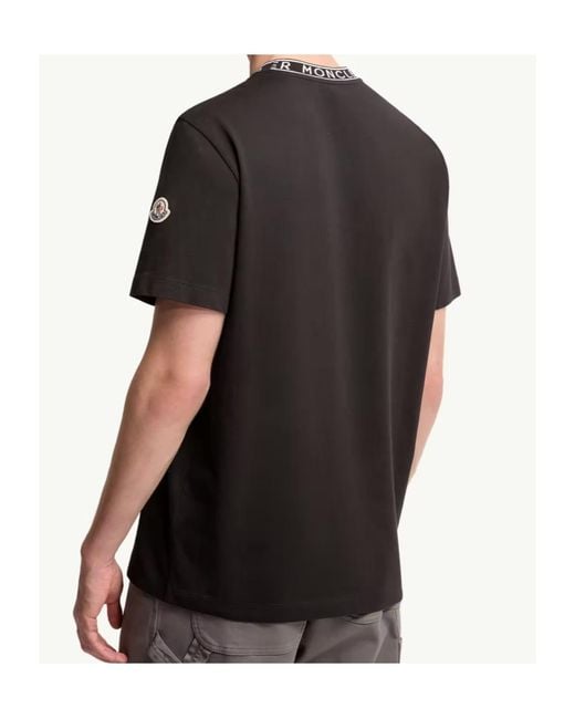 Moncler Black Logo-Trimmed T-Shirt for men