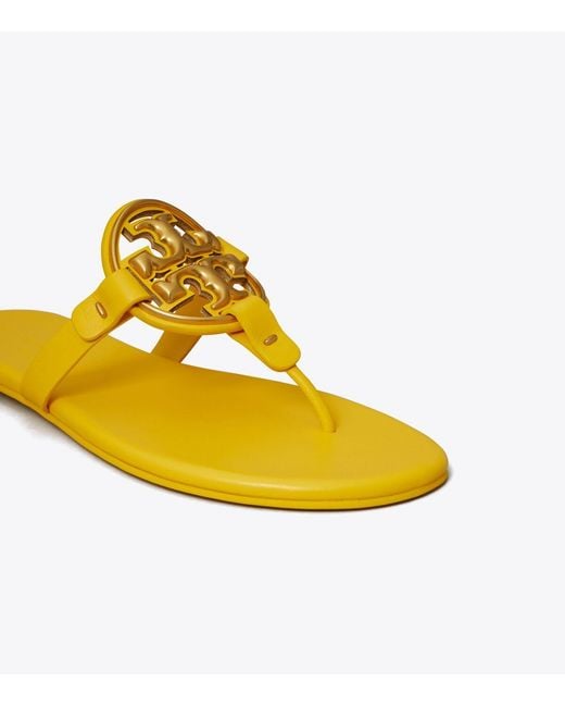 Tory Burch Yellow Logo Slippers