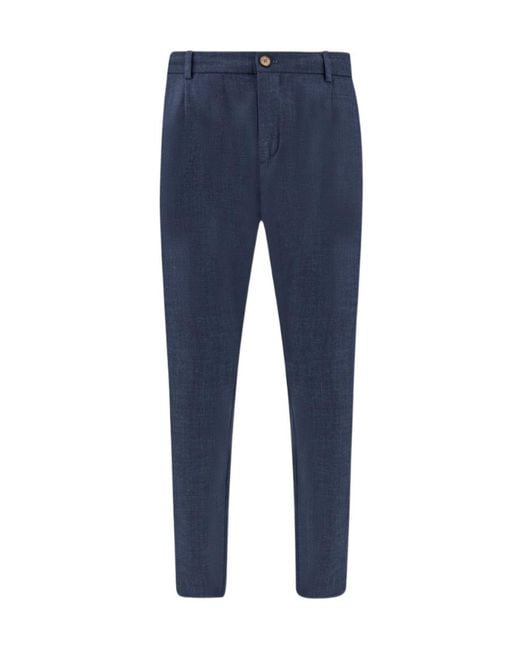 Paul & Shark Blue Lucca Trousers for men