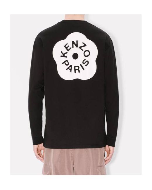 KENZO Black Boke Flower 2.0 Relax Ls T-Shirt for men