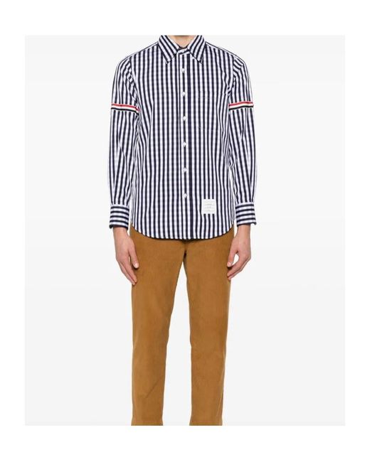 Thom Browne Blue Stripes Shirts for men