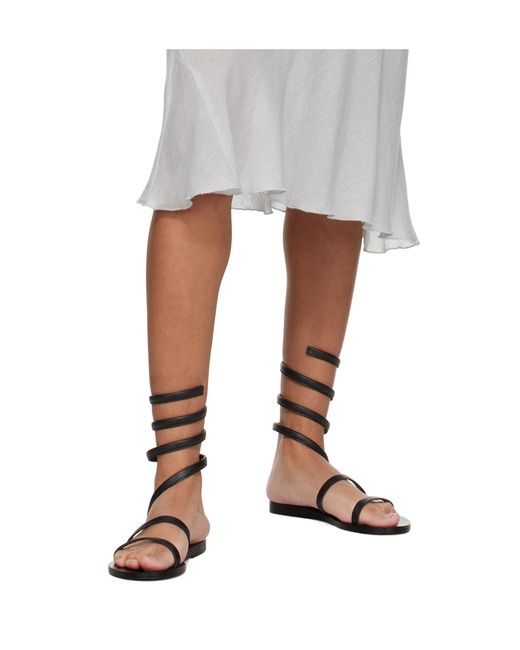 Ancient Greek Sandals Blue Ofis Gladiator Flat Sandals