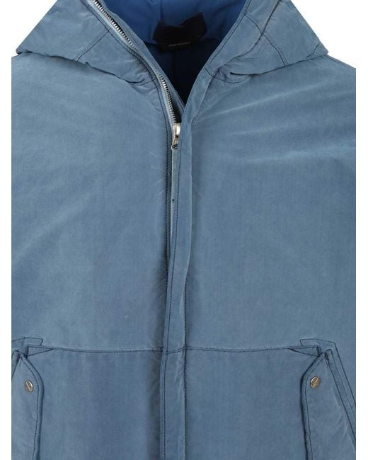 Stone Island Blue Garment Dyed Jacket Jackets for men