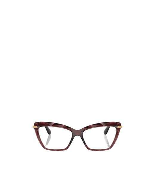 Dolce & Gabbana White Eyewear Rectangular Frame Glasses