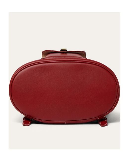 Loro Piana Red Extra Drawstring Backpack