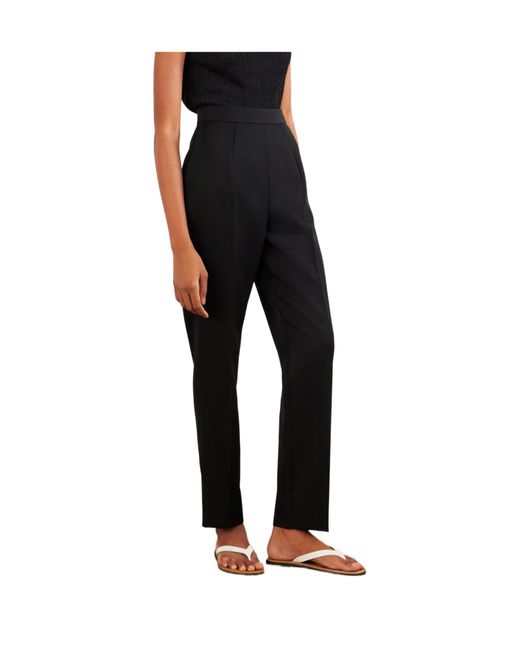 The Row Black Tapered Casual Pants