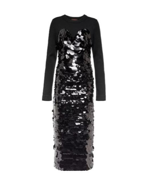 Altuzarra Black Wynnifred Embellished Midi Dress