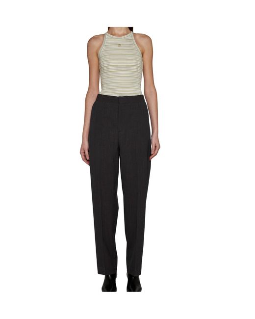 Filippa K Multicolor Monogram-Embroidered Striped Organic Cotton Tank Top