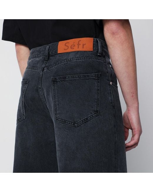 Séfr Black Straight-Leg Jeans for men