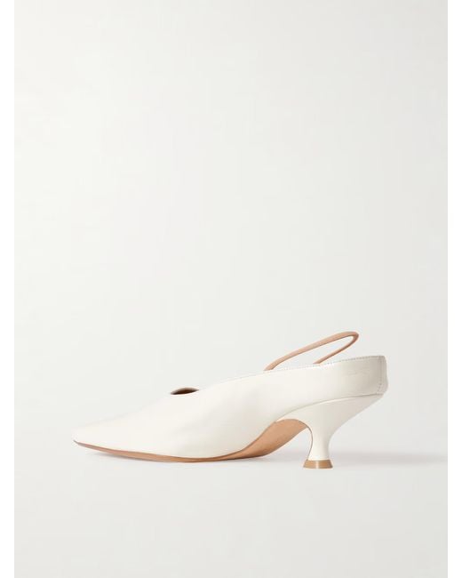 Calvin Klein White Convertible Leather Mules