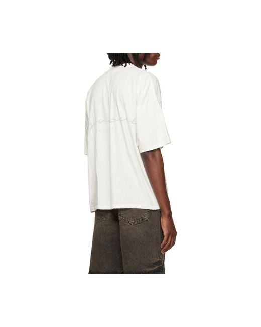 Represent White Graphic Oversized T-Shirt for men
