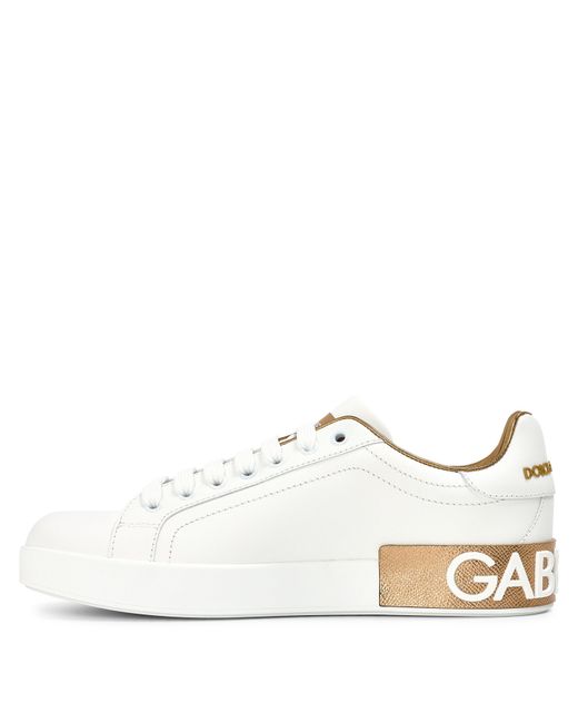 Dolce & Gabbana White Logo Low Top Trainers
