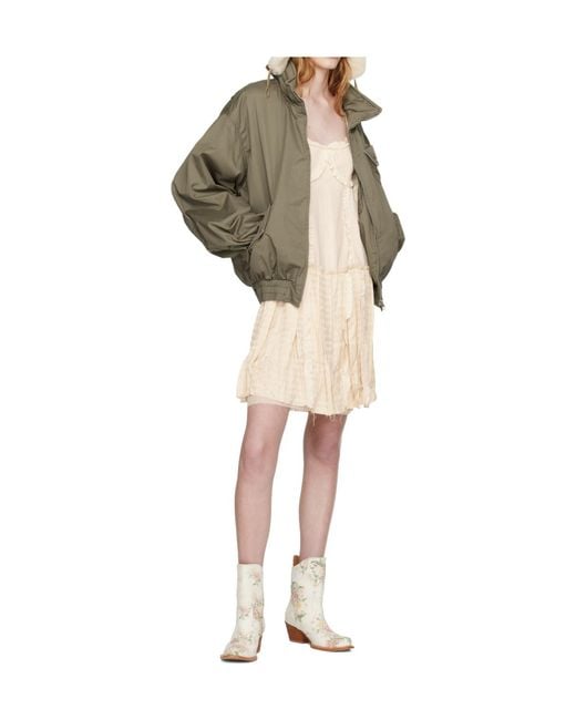 OPEN YY Natural Pleated Dress