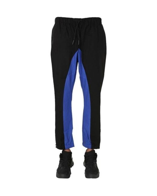 Marcelo Burlon Blue Two-Color Sweatpants for men