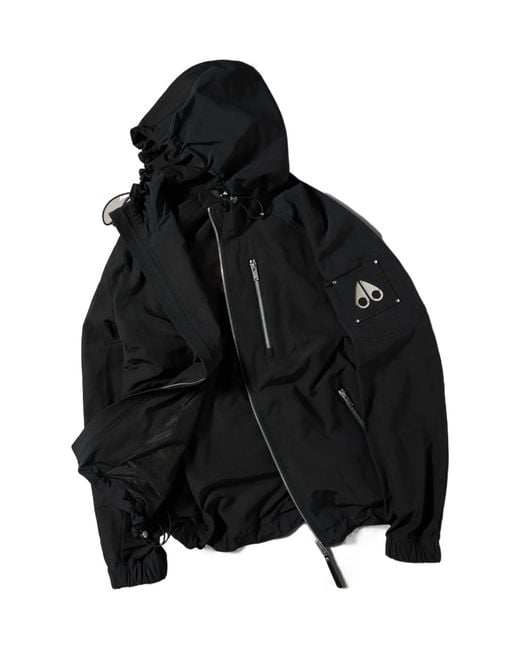 Moose Knuckles Black Charlesbourg Hooded Jacket for men