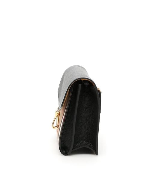 Burberry Black House Check 'Clamshell Oblique Span Bag