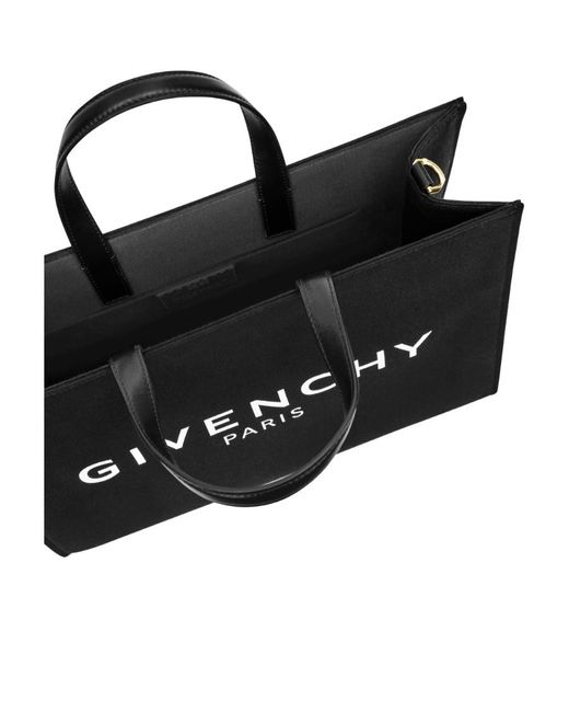 Givenchy Black Logo Printed Top Handle Bag