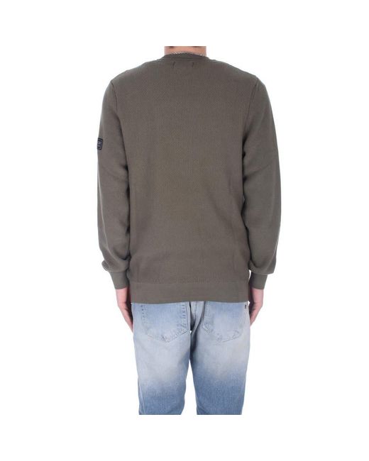 Barbour Gray Crewneck Knitted Jumper for men