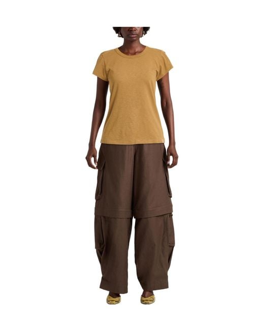 Rag & Bone Natural Solid Color T-Shirt
