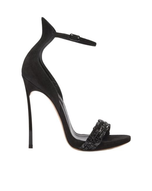 Casadei Black Cappa Blade Godyva Sandal