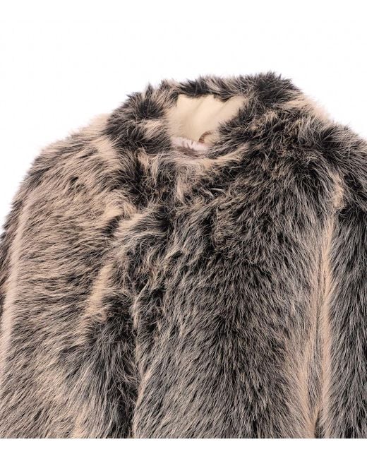 Patrizia Pepe Brown Soft Fluffy Jacket
