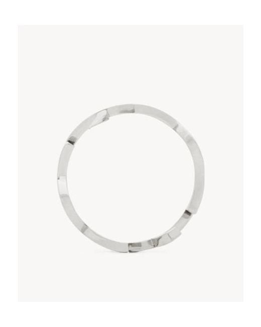 Saint Laurent White Cassandre Ring for men