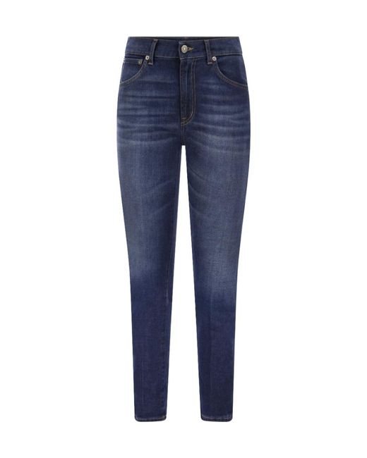 Dondup Blue Belt-Loop Jeans