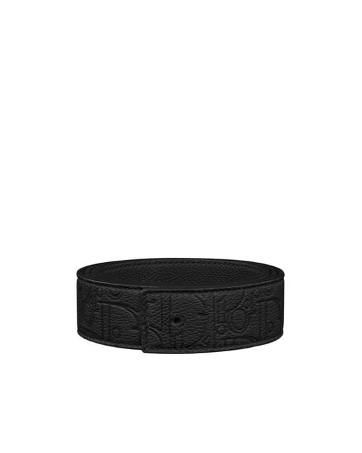 Dior White Reversible Belt Strap for men