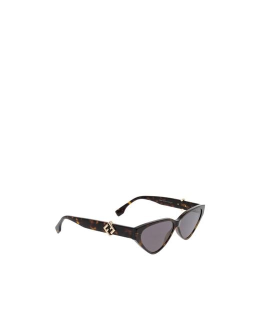 Fendi White Eyewear Cat Eye Frame Sunglasses