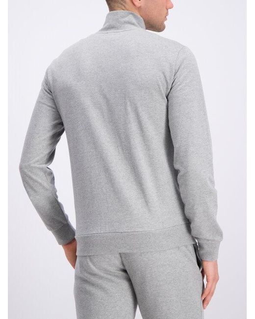 EA7 Gray Logo Collar Casual Jacket for men